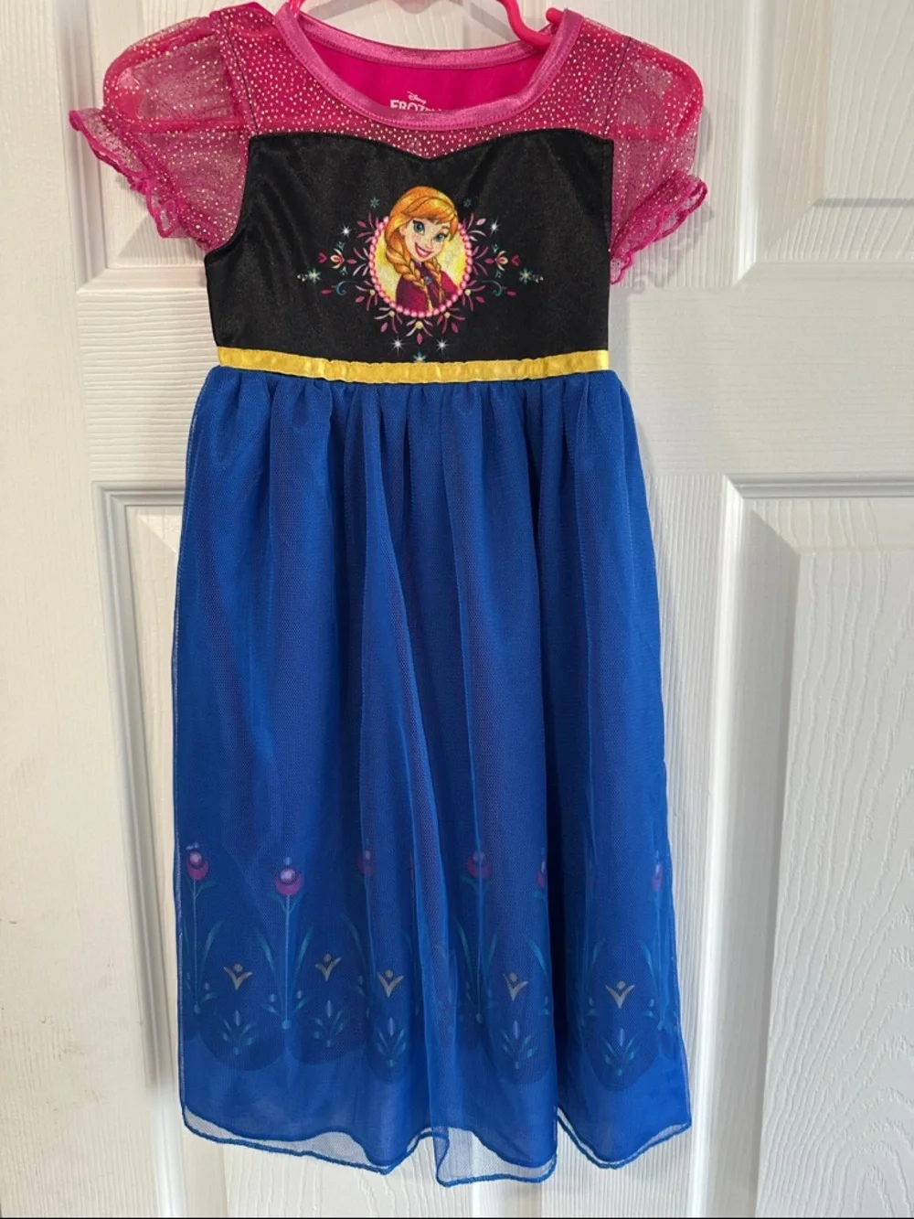 Disney Frozen Girls Blue Pink Green Princess Nightgowns (3 Pack) - Picture 6 of 12
